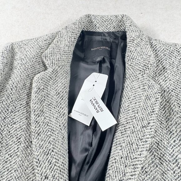 Women's Banana Republic Blazer Tweed One-Button Pockets Size 6 NWT - Picture 5 of 8